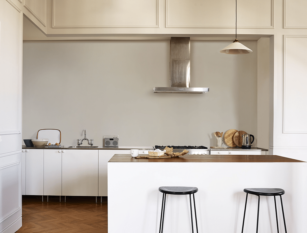 Sikkens Rijks licht grijs voorbeeld muur