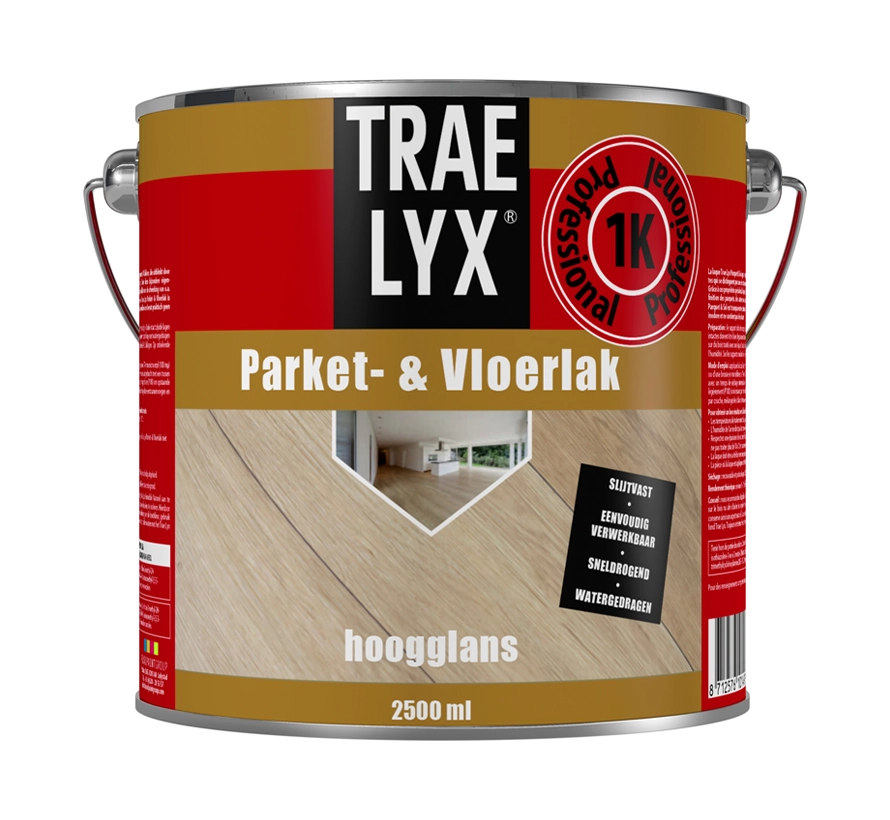 Trae Lyx Parket & Vloerlak hoogglans 2,5 liter