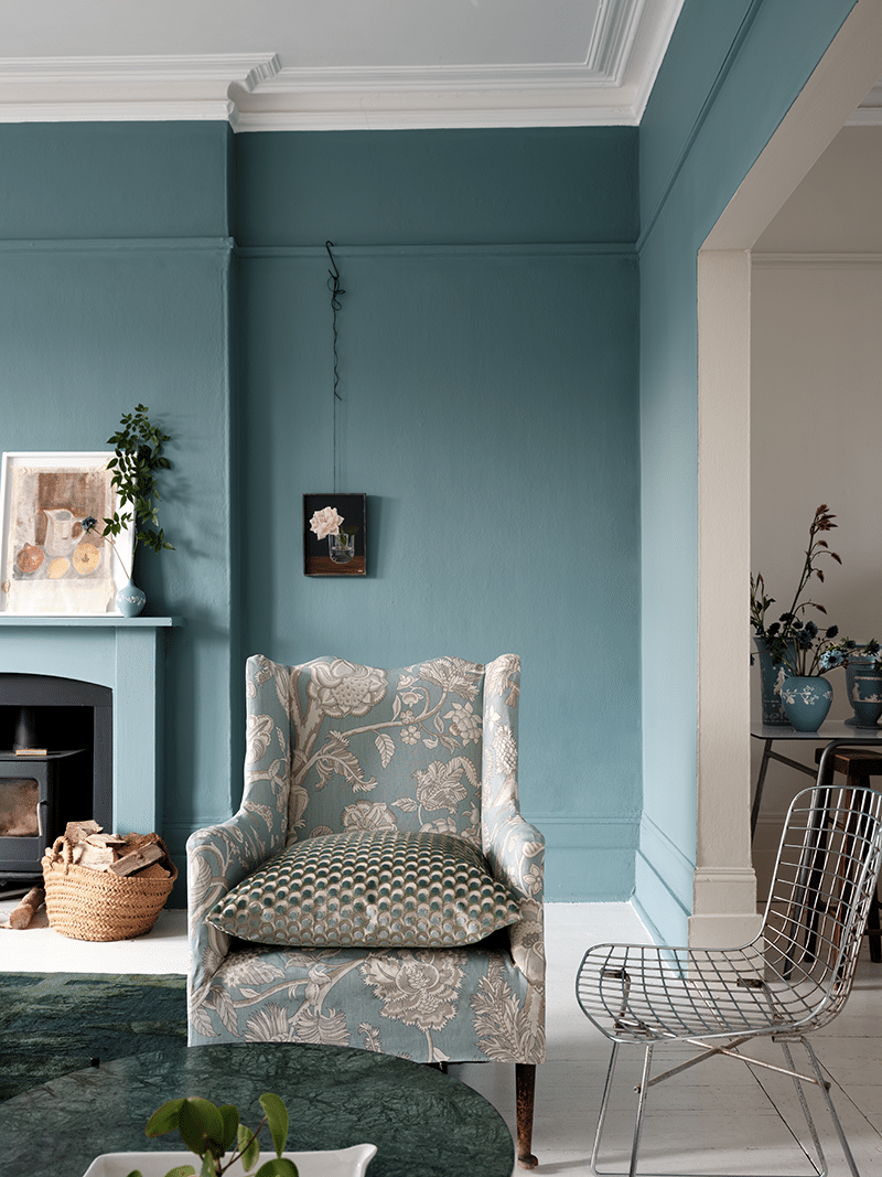 Farrow and Ball Berrington Blue voorbeeld