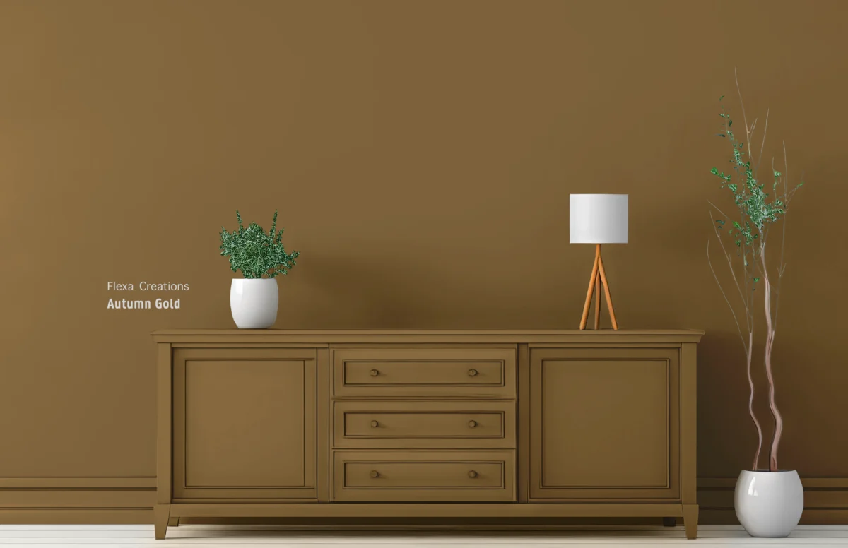 Autumn Gold op een kast en muur