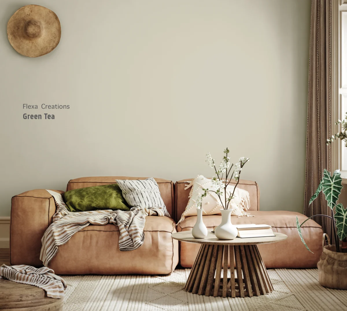 Flexa Green Tea muurverf voorbeeld