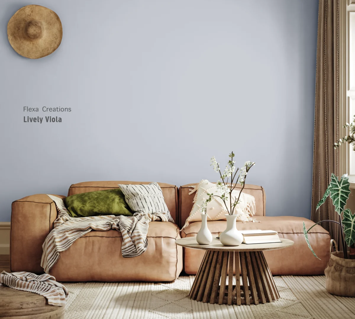 Lively Viola kleur voorbeeld muurverf