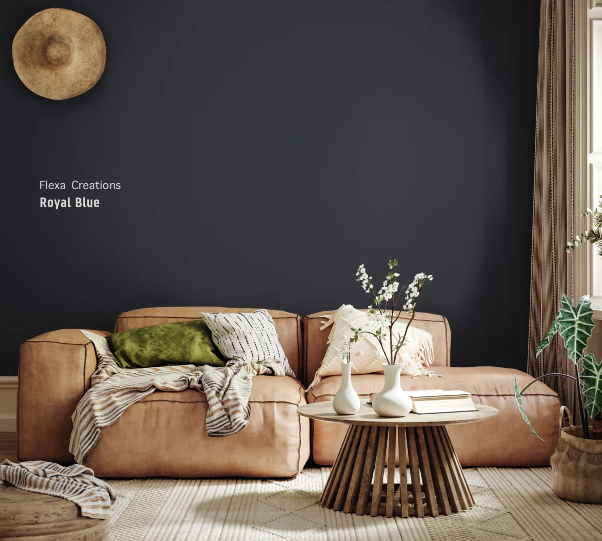 Royal Blue muurverf voorbeeld