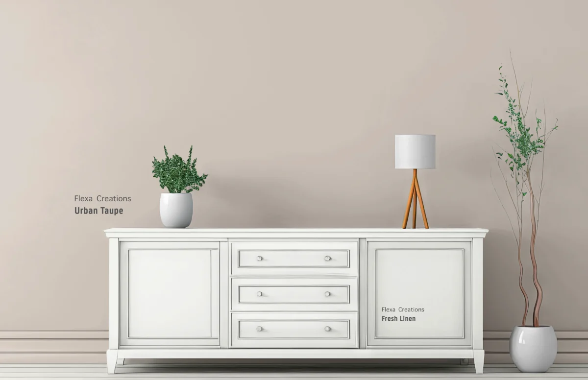 Urban Taupe met Fresh Linen