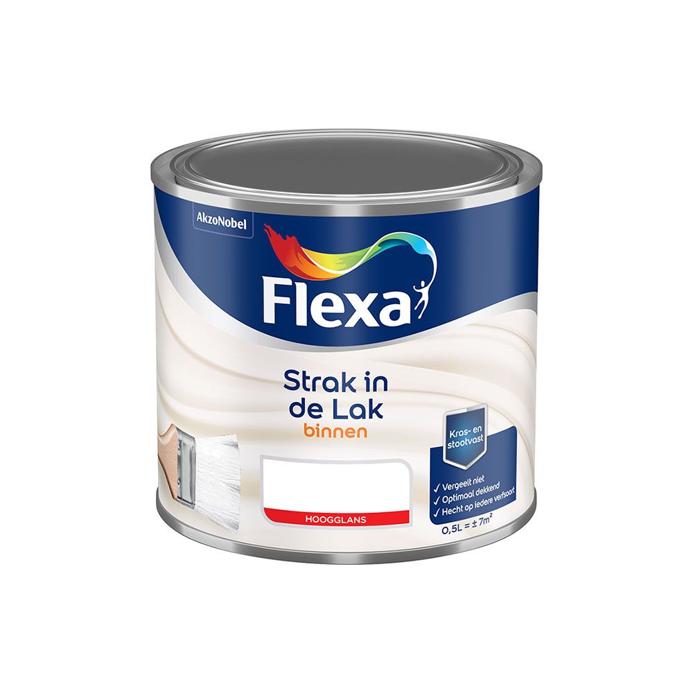 Flexa Strak in de Lak Binnenlak Hoogglans 0,5L | Verfplaza