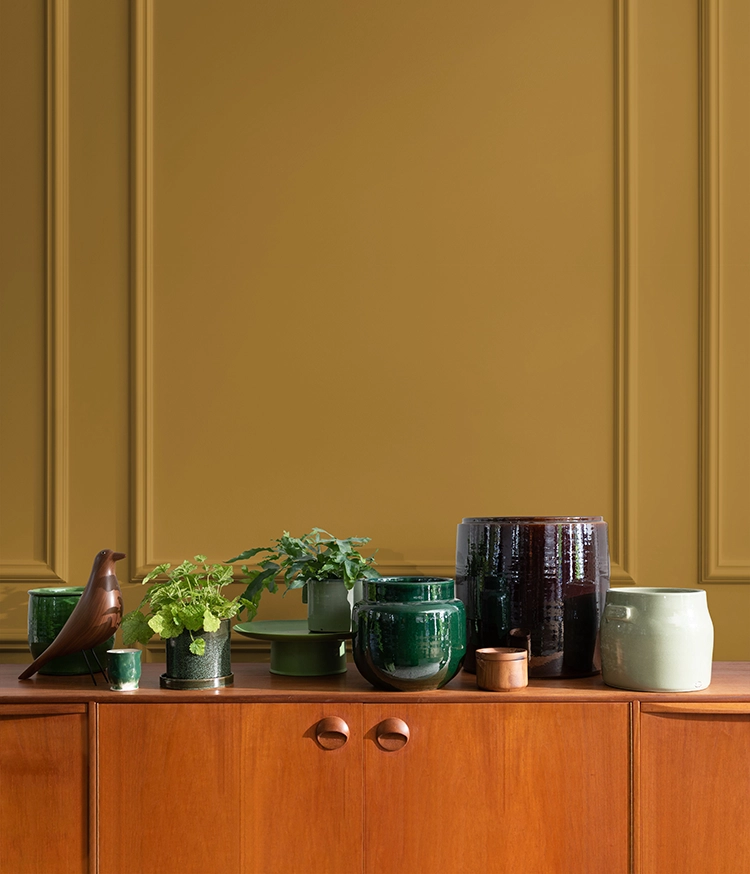 Kleur Modern Klassiek Amber op sierlijsten