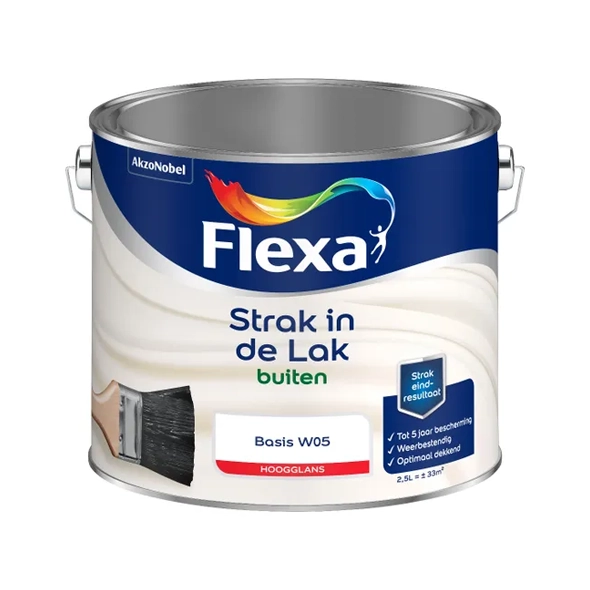 Flexa Strak in de Lak Buitenlak Hoogglans 2,5 liter